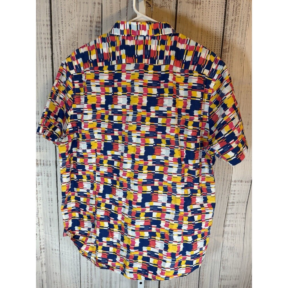Murano Men’s Shirt XXL Slim Fit Short Sleeve Multicolor Button Front - Picture 6 of 6